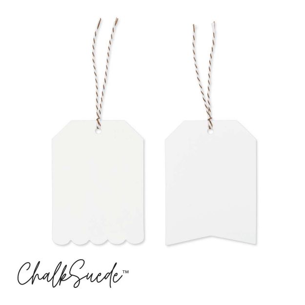 Picture of ChalkSuede™ Gift Tags (White, 12-Pack, 3" x 4")
