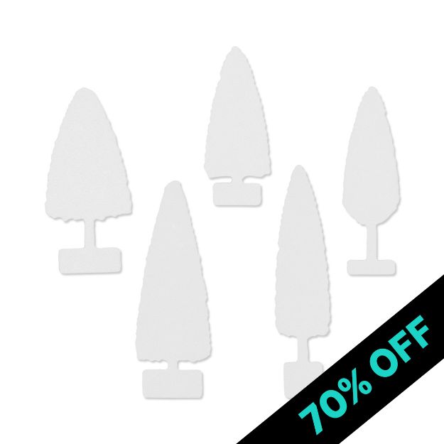 Picture of Bottle Brush Trees Chalkable Shapes (5 Pieces)