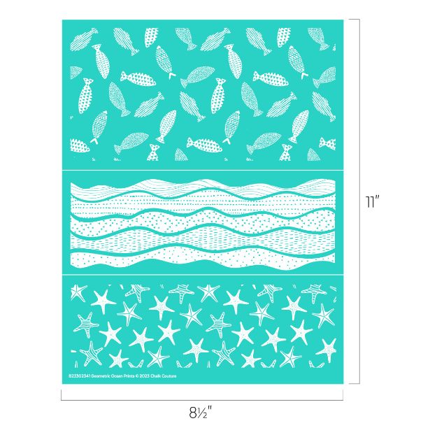 Picture of Geometric Ocean Prints